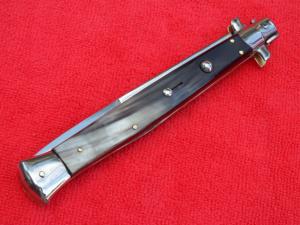  New 13" Italian Stiletto Brazilian-Horn  SS-Bayonet grind Blade full lined nickel/silver bolsters