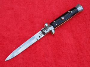  New G.Beltrame 9"  Italian Stiletto Blackhorn Handles- SS Bayonet grind Blade