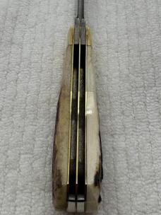 Bowen USA Large 2 Blade Bullet Knife Made For LL Bean Stag Handle (136)
