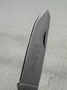 Bowen USA Large 2 Blade Bullet Knife Made For LL Bean Stag Handle (136)