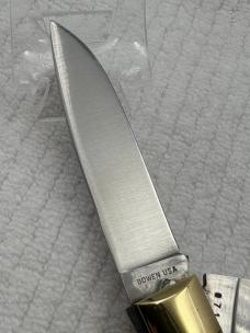 Bowen USA Large 2 Blade Bullet Knife Made For LL Bean Stag Handle (136)