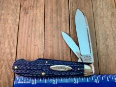 Marbles MSA Gladstone MI (Dave Shirley) Easy Open Teardrop Jack Blue Italian Jigged Bone 2001