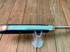 Marbles MSA Gladstone MI (Dave Shirley) Easy Open Teardrop Jack Blue Italian Jigged Bone 2001