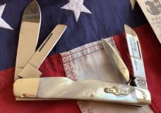 Bear & Son 4” Congress w/ Flashy Mother of Pearl Handles in Orig Tin -NOS