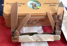 Bear & Son 4” Congress w/ Flashy Mother of Pearl Handles in Orig Tin -NOS