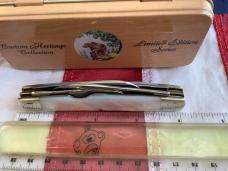 Bear & Son 4” Congress w/ Flashy Mother of Pearl Handles in Orig Tin -NOS