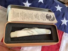 Bear & Son 4” Congress w/ Flashy Mother of Pearl Handles in Orig Tin -NOS