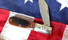 Russell Barlow Pocket Knife w/ Great Brown Bone Handles -NOS