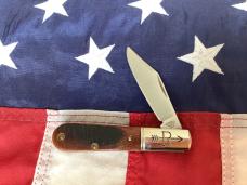 Russell Barlow Pocket Knife w/ Great Brown Bone Handles -NOS