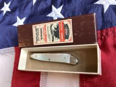 Schatt & Morgan Half Whittler w/ Super Flashy Mother of Pearl Handles -NOS & M/NM