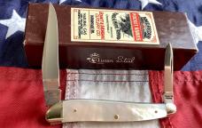 Schatt & Morgan Half Whittler w/ Super Flashy Mother of Pearl Handles -NOS & M/NM