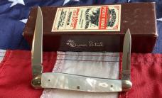 Schatt & Morgan Half Whittler w/ Super Flashy Mother of Pearl Handles -NOS & M/NM