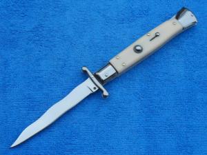 New 9" Italian style Swinguard imi-Ivory handles Kriss blade Stainless liners