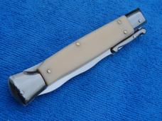 New 9" Italian style Swinguard imi-Ivory handles Kriss blade Stainless liners