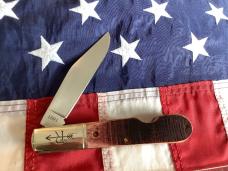 Russell Heavy Large Daddy Barlow Pocket Knife w/ Great Brown Bone Handles -NOS