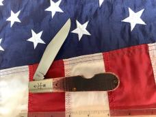 Russell Heavy Large Daddy Barlow Pocket Knife w/ Great Brown Bone Handles -NOS