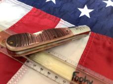 Russell Heavy Large Daddy Barlow Pocket Knife w/ Great Brown Bone Handles -NOS
