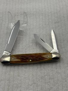 Crandall Bradford PA 1992 3 Blade Large Whittler Stag Handle (61)