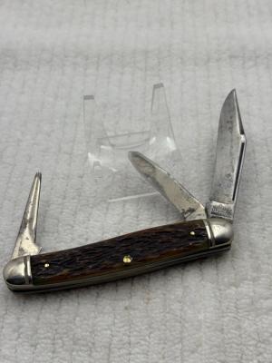 Kutmaster Utica NY USA Vintage 3 Blade Stockman Pocket Knife 78
