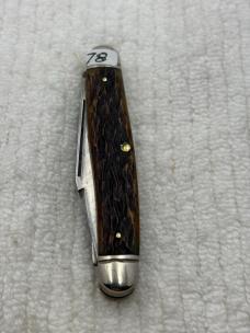 Kutmaster Utica NY USA Vintage 3 Blade Stockman Pocket Knife (78)