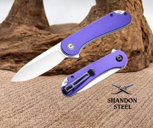 Civivi Knives Elementum Liner Lock C907V D2 Steel Purple G10 Handle Pocket Knife