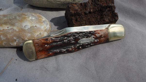 Marble's Large Jigged Brown Bone Coke Bottle Mint One Blade Threaded Nickel Bolsters Loud Snap Marble's Large Jigged Brown Bone Coke Bottle Mint One Blade Threaded Nickel Bolsters Loud Snap