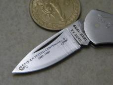 Case XX USA 1889-1989 M1056 Metal Centennial Mini Lockback Knife
