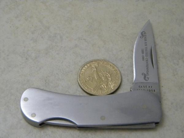 Case XX USA 1889-1989 Centennial Metal M1054 LSSP Lockback Knife Case XX USA 1889-1989 Centennial Metal M1054 LSSP Lockback Knife