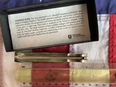 J A Henckels (HK-135-GB) Folding Hunter Pocket Knife with Green Bone Handles -NOS +Orig Box