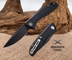 Civivi Backlash Black G10 Handle Linerlock Folding 9Cr18MoV Pocket Knife - C801H