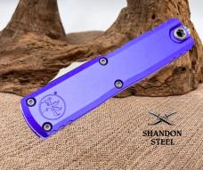 Microtech UTX-85 Gen IV w/ Purple Handle & Apocalyptic D/E M390MK 12324-10APPU