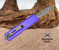Microtech UTX-85 Gen IV w/ Purple Handle & Apocalyptic D/E M390MK 12324-10APPU