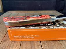 Marbles MSA Gladstone MI ( Dave Shirley) Easy Open Tear Drop Jack Red Carved Stag Bone 2001