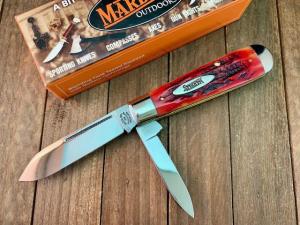 Marbles MSA Gladstone MI (Dave Shirley) English Jack Red Carved Stag Bone 2001