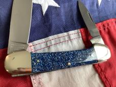 Bulldog Brand, HAND MADE Canoe with Blue Sparkle Handles - NOS