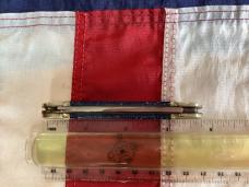 Bulldog Brand, HAND MADE Canoe with Blue Sparkle Handles - NOS