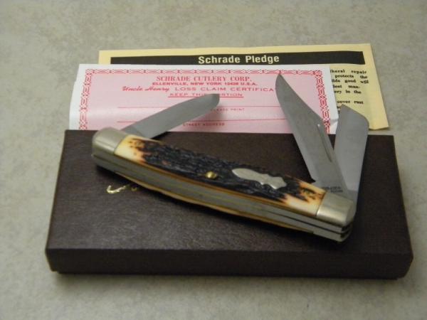 Schrade + USA 885UH Uncle Henry Staglon King Ranch Stockman Knife Schrade + USA 885UH Uncle Henry Staglon King Ranch Stockman Knife