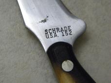 Schrade Old Timer USA 152 Sharp Finger Fixed Blade Knife 