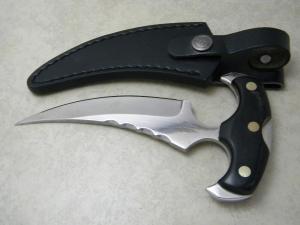 Gil Hibben GH5083 Custom Fixed Blade Push Dagger Knife w/Leather Sheath