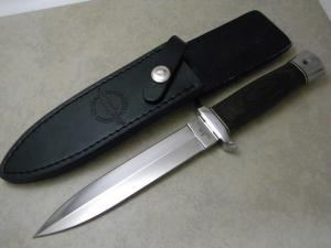 Gil Hibben GH5078 Custom Double Edge Boot Knife w/Leather Sheath