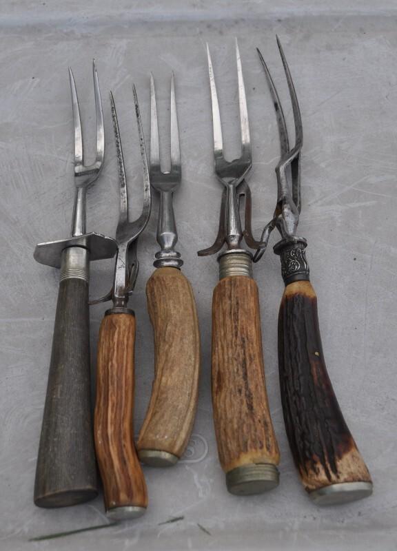 Stag And Horn Forks For Carving Table Wigfall Germany England Hoffritz 5 Pieces Stag And Horn Forks For Carving Table Wigfall Germany England Hoffritz 5 Pieces