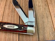 Marbles MSA Gladstone MI (Dave Shirley) Trapper Brown Italian Jigged Bone 2002 