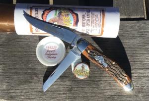 Great Eastern Cutlery 888225 Bayou Trapper Stained Brazilian Cherry Wood