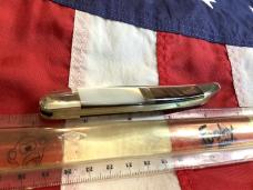 Russell Large Locking Toothpick Pocket Knife w/ Flashy Black Lip Pearl Handles + Abalone Band - NOS