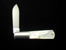 New York Knife Co Smooth Genuine Pearl Matteawan Barlow Knife By Cooper Cutlery M1506P USA Made 
