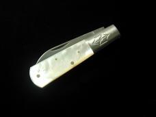 New York Knife Co Smooth Genuine Pearl Matteawan Barlow Knife By Cooper Cutlery M1506P USA Made 