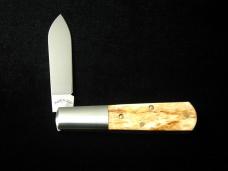New York Knife Co Smooth Appaloosa Bone Matteawan Barlow Knife By Cooper Cutlery M1506LAS USA Made 