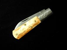 New York Knife Co Smooth Appaloosa Bone Matteawan Barlow Knife By Cooper Cutlery M1506LAS USA Made 