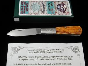 New York Knife Co Sawcut Appaloosa Bone Matteawan Barlow Knife By Cooper Cutlery M1506LASC USA Made 