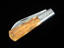 New York Knife Co Sawcut Appaloosa Bone Matteawan Barlow Knife By Cooper Cutlery M1506LASC USA Made 
